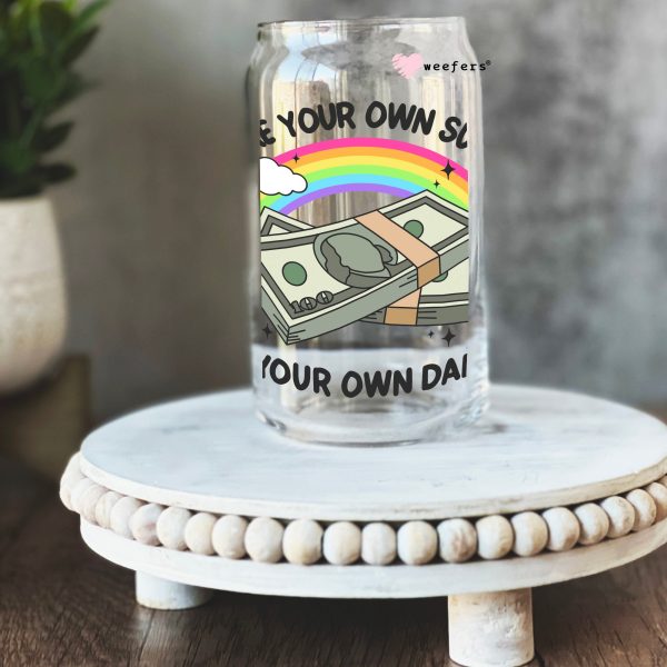 Make Your Own Sugar Be Your Own Daddy Talk 16oz Libbey Glass Can UV DTF or Sublimation Cup Wrap - Decal Transfer Cheap