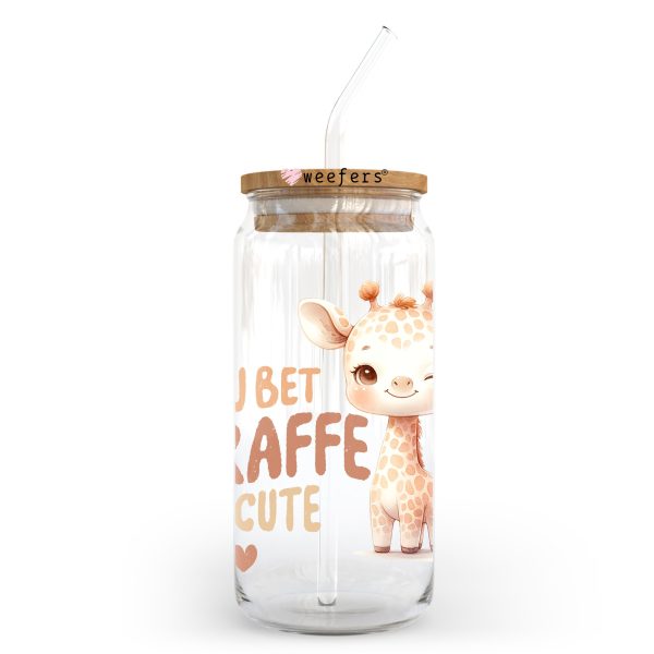 You Bet Giraffe I m Cute 20oz Libbey Glass Can UV DTF or Sublimation Decal Online Sale - Image 2