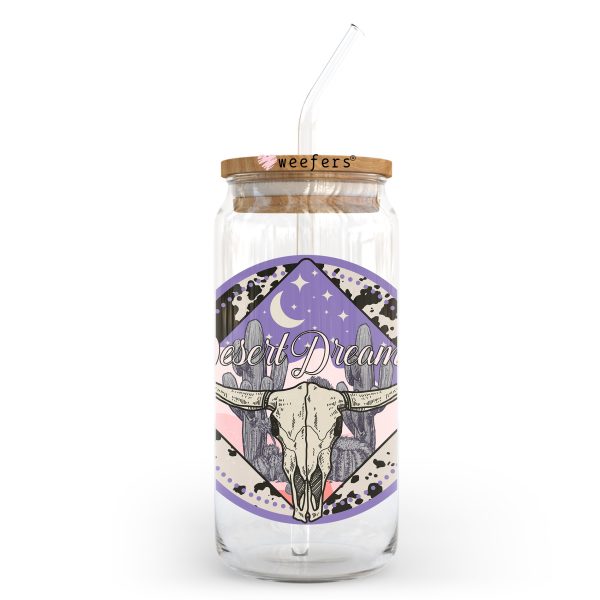 Desert Dreamer 20oz Libbey Glass Can UV DTF or Sublimation Wrap - Decal Transfer on Sale