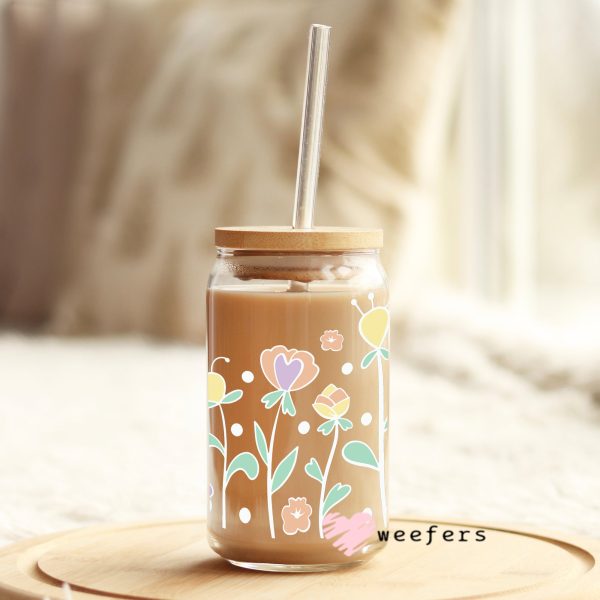 Easter Spring Flowers Gnomes Libbey Glass Can Wrap UV DTF Sublimation Transfers Supply - Image 4
