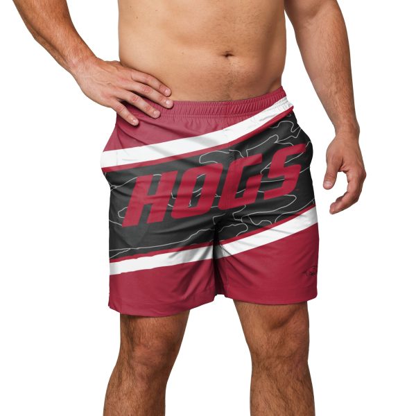 Arkansas Razorbacks NCAA Mens Big Wordmark Swimming Trunks Online Hot Sale - Image 2