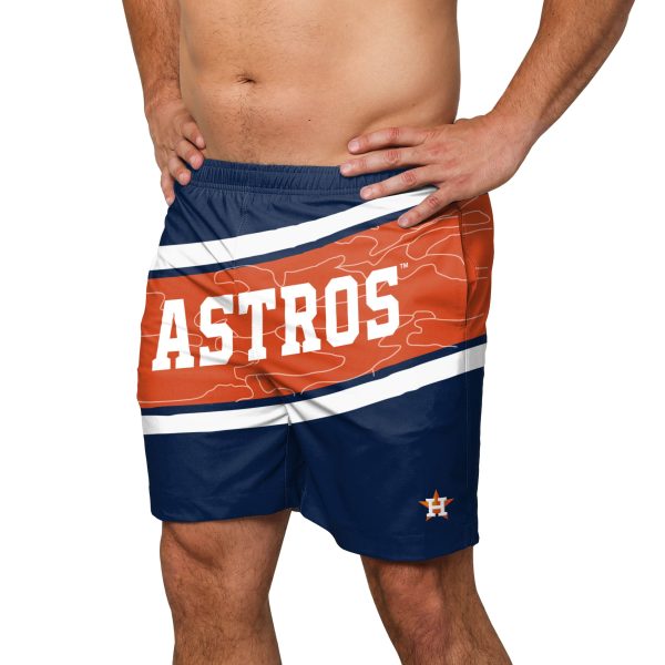 Houston Astros MLB Mens Big Wordmark Swimming Trunks Cheap - Image 2