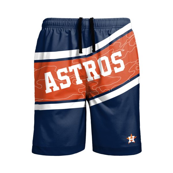 Houston Astros MLB Mens Big Wordmark Swimming Trunks Cheap
