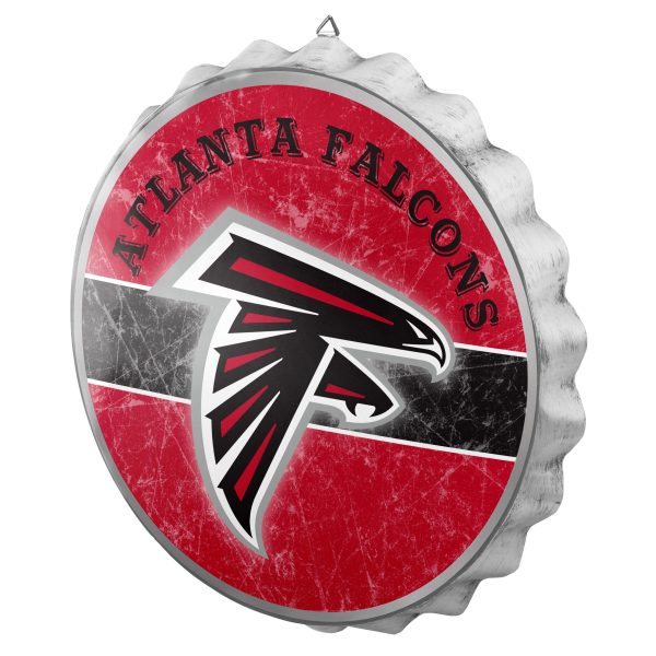 Atlanta Falcons NFL Metal Distressed Bottlecap Sign Discount