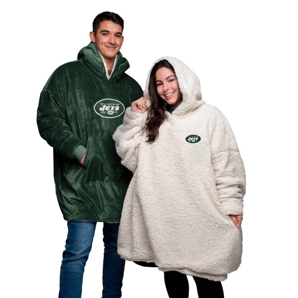 New York Jets NFL Reversible Big Logo Hoodeez Online Sale - Image 4