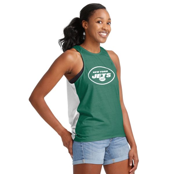 New York Jets NFL Womens Tie-Breaker Sleeveless Top Discount - Image 2