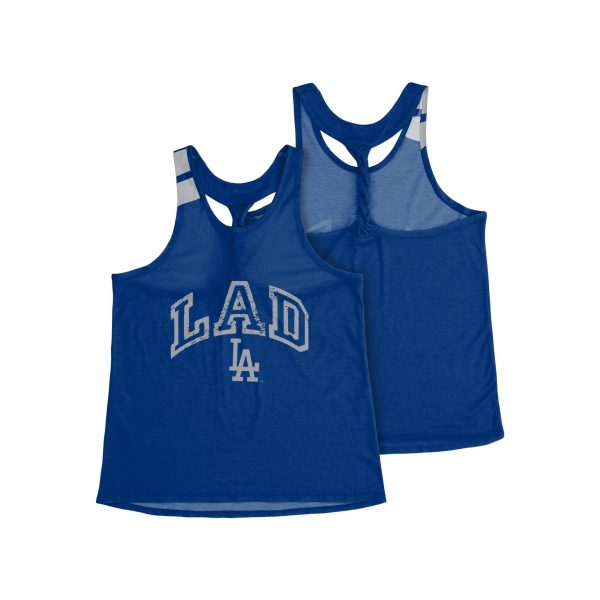 Los Angeles Dodgers MLB Womens Team Twist Sleeveless Top For Discount