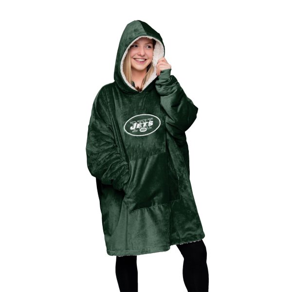 New York Jets NFL Reversible Big Logo Hoodeez Online Sale - Image 2