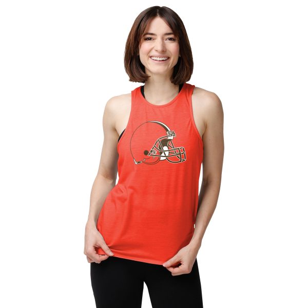Cleveland Browns NFL Womens Tie-Breaker Sleeveless Top Cheap - Image 2
