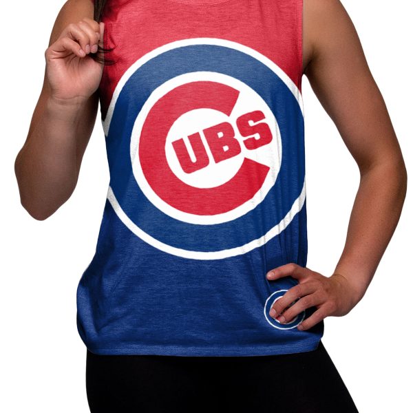 Chicago Cubs MLB Womens Strapped V-Back Sleeveless Top Online - Image 4