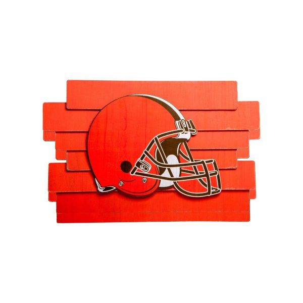 Cleveland Browns NFL Staggered Wood Logo Sign Supply