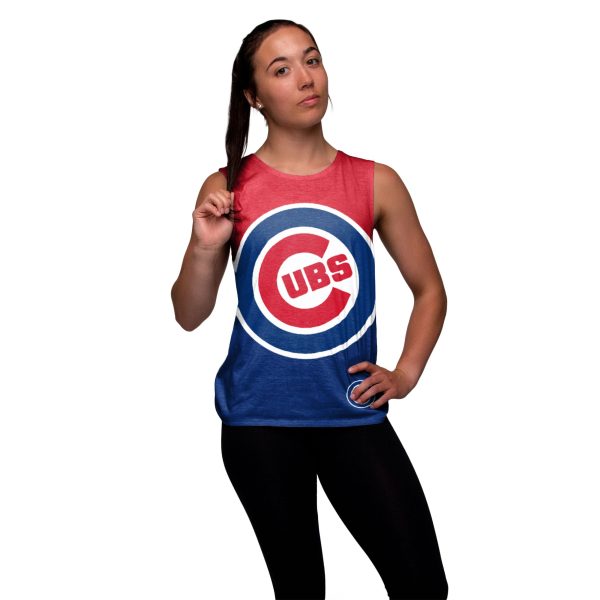 Chicago Cubs MLB Womens Strapped V-Back Sleeveless Top Online