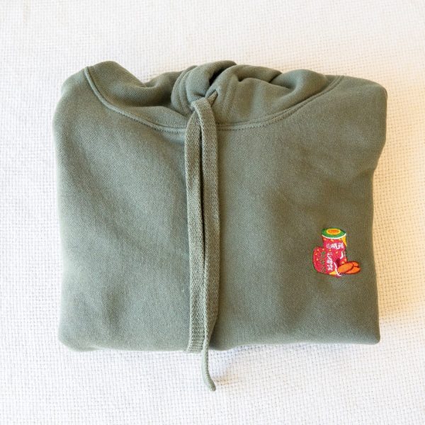 Haw Flakes Embroidered Crop Hoodie   Imperfect (Final Sale) For Cheap - Image 2